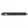 Showtec - 19" 1U Socketstrip 7 1