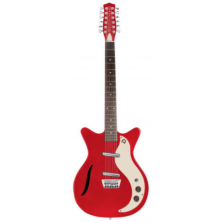 DANELECTRO - VINTAGE 12STR GUITAR RED METALLIC 1