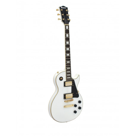 Dimavery - LP-520 E-Guitar, white/gold 1