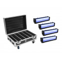 Eurolite - Set 4x AKKU Bar-6 Glow QCL + Case with charging function
