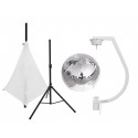 Eurolite - Set Mirror ball 30cm with stand and tripod cover white