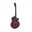 Dimavery - AW-400 Western guitar, redburst