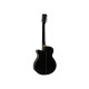 Dimavery - AW-400 Western guitar, black 2