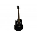 Dimavery - AW-400 Western guitar LH, black