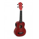 Dimavery - UK-100 Soprano ukulele, flamed red