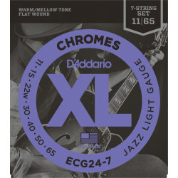D'addario - ECG24-7 CHROMES JAZZ LIGHT 7 STRINGS [011-65] 1