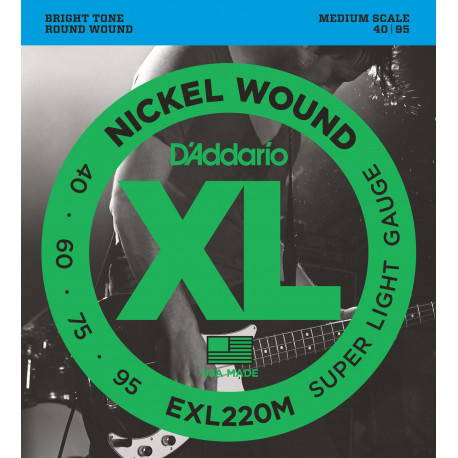 D'addario - EXL220M SUPER LIGHT MEDIUM SCALE [40-95] 1