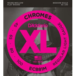 D'addario - ECB81M CHROMES BASS, LIGHT, MEDIUM SCALE [45-100 ] 1