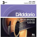 D'addario - EJ-13/3D (PACK DE 3 JUEGOS)