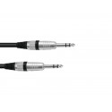 Omnitronic - Jack cable 6.3 stereo 3m bk ROAD