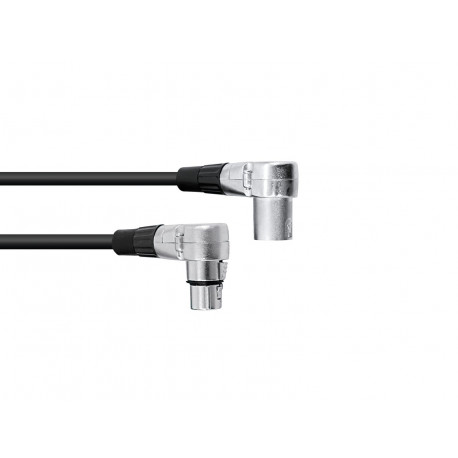 Omnitronic - XLR cable 3pin 3m 90° bk 1