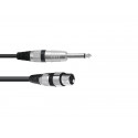 Omnitronic - Adaptercable XLR(F)/Jack mono 0.9m bk