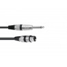 Omnitronic - Adaptercable XLR(F)/Jack mono 0.9m bk 1