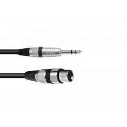 Omnitronic - Adaptercable XLR(F)/Jack stereo 0.9m bk 1