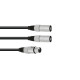 Omnitronic - Adaptercable XLR(F)/2xXLR(M) 1m bk 1