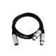 Omnitronic - Adaptercable XLR(M)/2xXLR(F) 0,5m bk 2