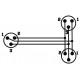 Omnitronic - Adaptercable XLR(M)/2xXLR(F) 1.5m bk 4