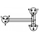 Omnitronic - Adaptercable XLR(M)/2xXLR(F) 1.5m bk 5