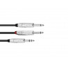 Omnitronic - Adaptercable Jack/2xJack 3m 1