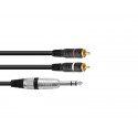 Omnitronic - Adaptercable Jack stereo/2xRCA 1.5m