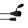 Omnitronic - Adaptercable IEC(M)/Safety plug(F) 1m 1